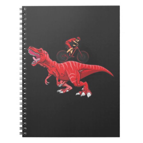 Mountain Dinosaur Biking Trex Cyclist Notebook