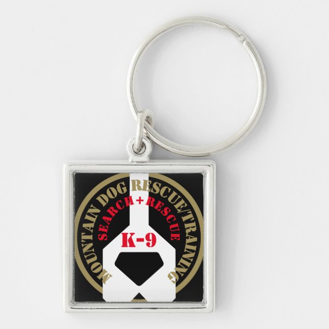 mountain dog rescue/traning keychain (Front)
