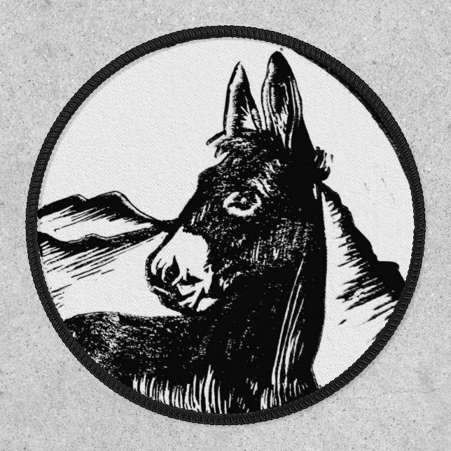 Mountain Donkey Circle Logo Patch (Front)