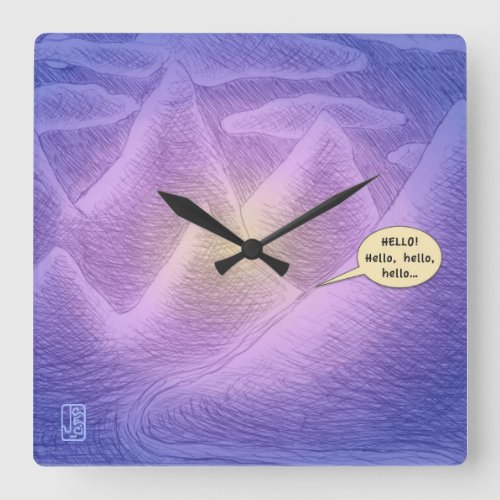 Mountain Dream Time Square Acrylic Wall Clock