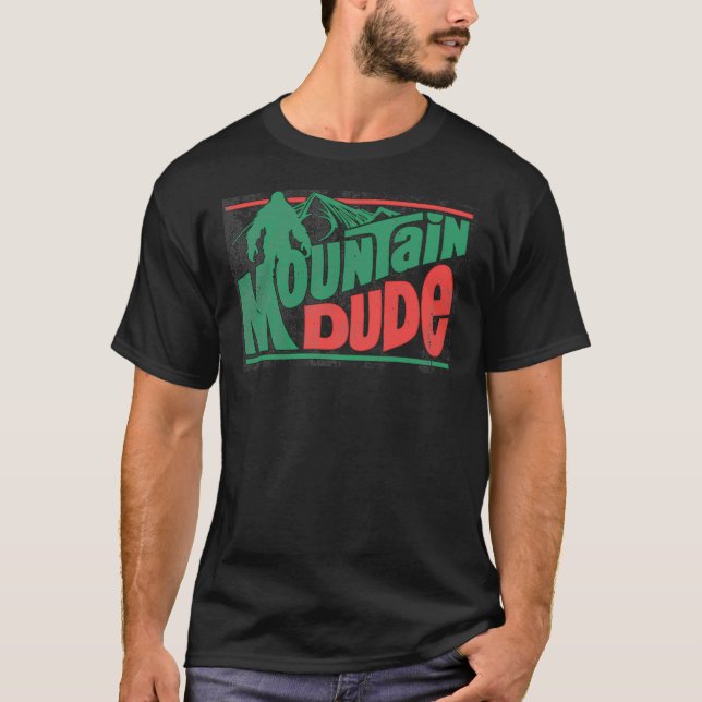 Mountain Dude, distressed T-Shirt Essential T-Shir (Front)