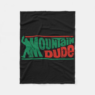 Mountain Dude Funny Bigfoot Sasquatch Rock On Hiki Fleece Blanket