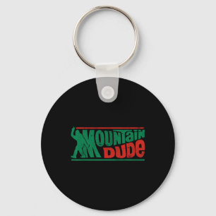 Mountain Dude Funny Bigfoot Sasquatch Rock On Hiki Keychain