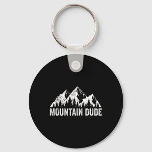 Mountain Dude Nature Rock Climbing Hiking Camping Keychain