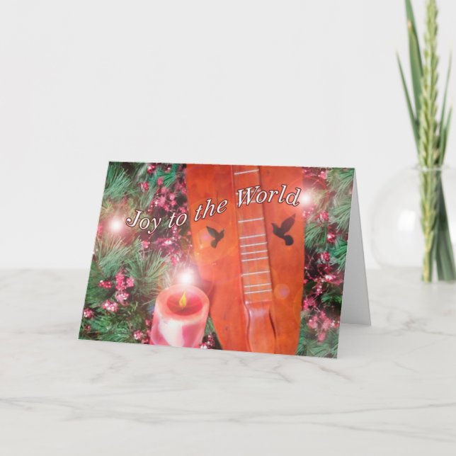 Mountain Dulcimer Christmas greeting card (Front)