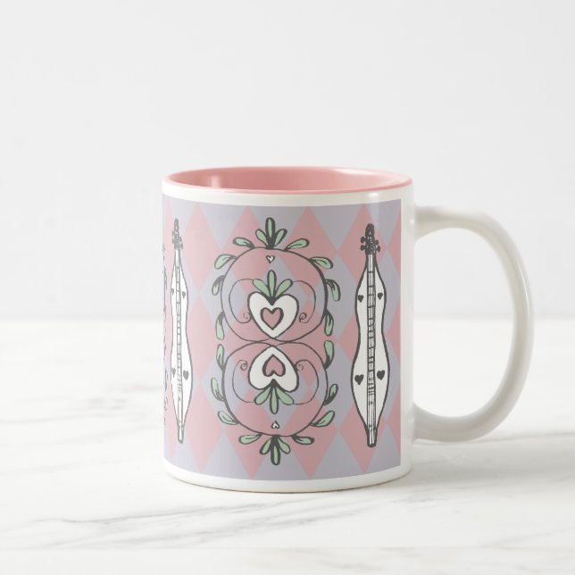 Mountain Dulcimer Mug Lilac (Right)