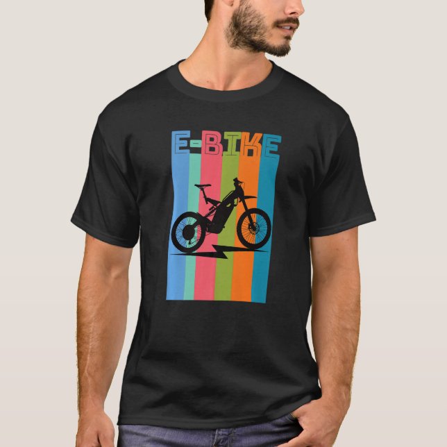 Mountain E Bike Rider Electric Power Bikes  4 T-Shirt (Front)