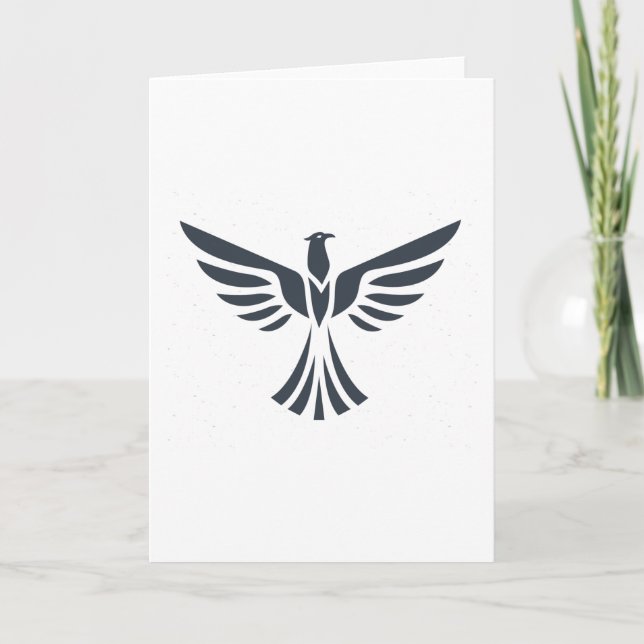 Mountain Eagle Silhouette Animal Card (Front)