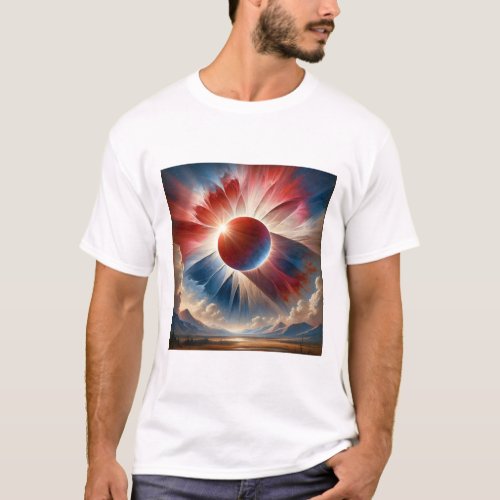  Mountain Eclipse Menâs T_Shirt