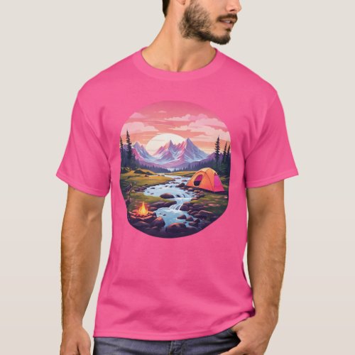 Mountain Escape at Dusk T_Shirt