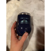 Mountain Etched Stainless Steel Wine Tumbler (Front Midnight)