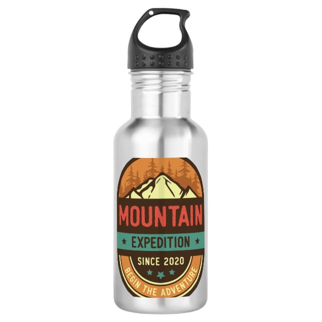 Mountain Expedition Stainless Steel Water Bottle (Front)
