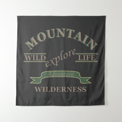mountain explore outdoor vintage tapestry