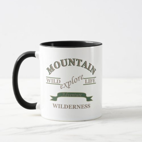 mountain explore wild outdoor vintage mug