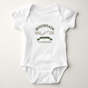 mountain explorer wildlife outdoor adventure baby bodysuit