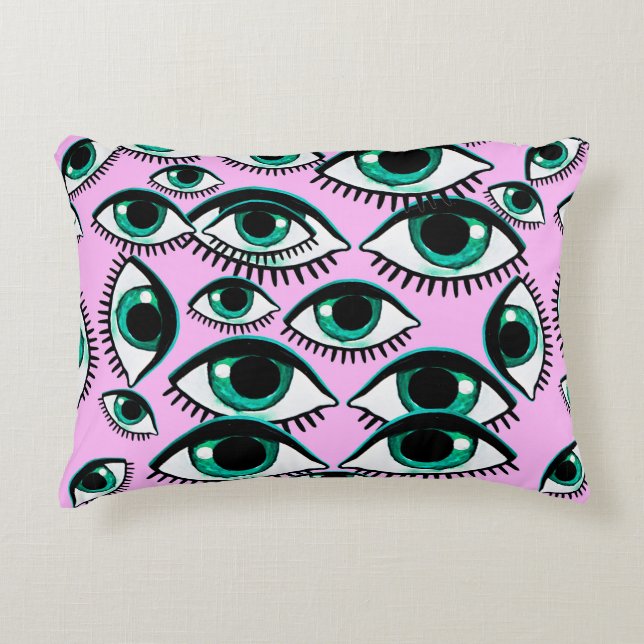 Mountain eye. Abstract icon.  Accent Pillow (Front)