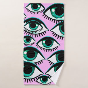 Mountain eye. Abstract icon.  Bath Towel