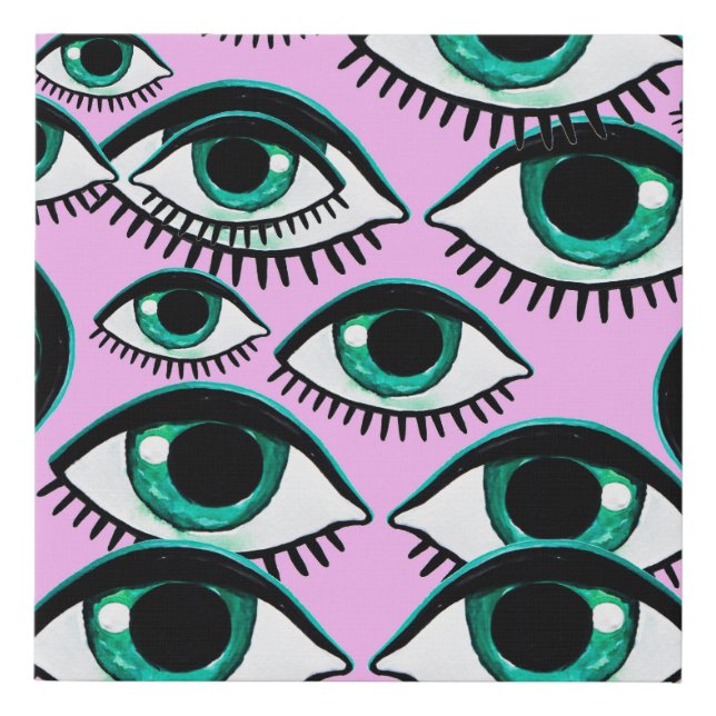 Mountain Eye Abstract Icon Faux Canvas Print (Front)