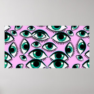 Mountain eye. Abstract icon.  Poster