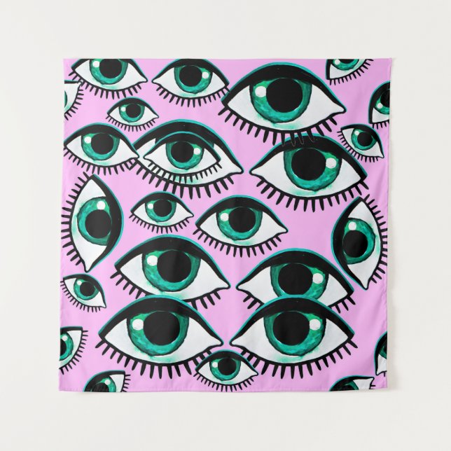 Mountain eye. Abstract icon.  Tapestry (Front)