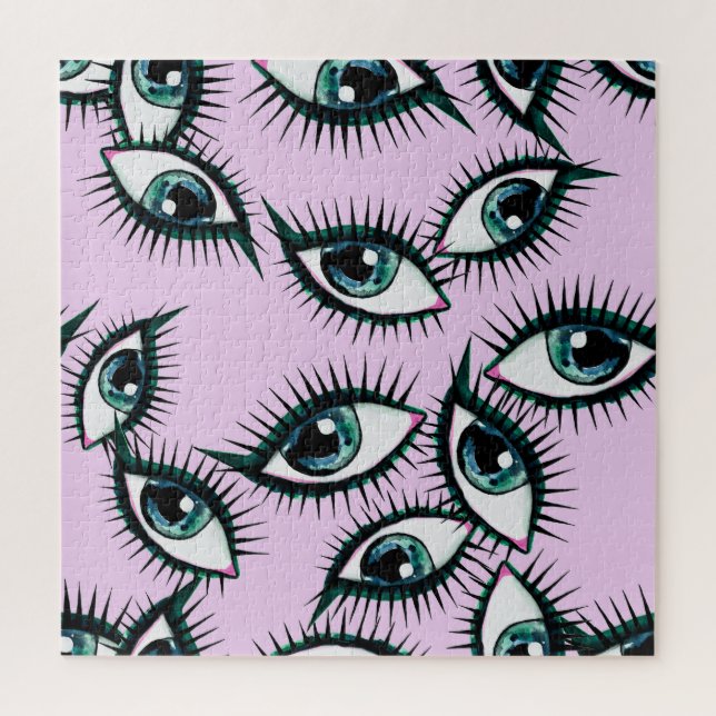 Mountain Eye Abstract Iconic Design Jigsaw Puzzle (Vertical)