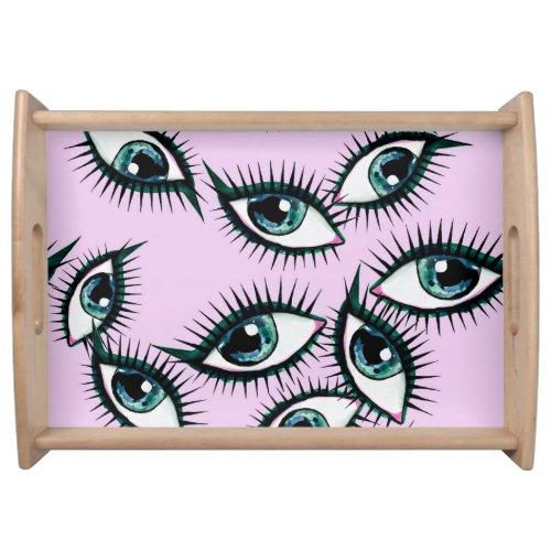 Mountain Eye Abstract Iconic Design Serving Tray