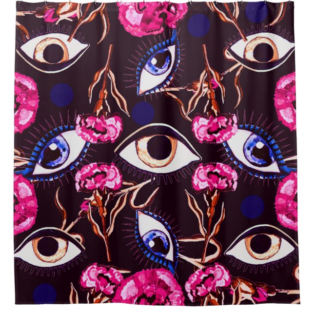 Mountain eye. Abstract pattern Shower Curtain (Front)