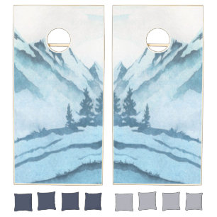 Mountain Family Cabin or Mountain House Cornhole Set