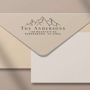 Mountain Family Name Return Address Self-inking Stamp