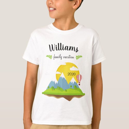 Mountain Family Vacation Matching Souvenir T_Shirt