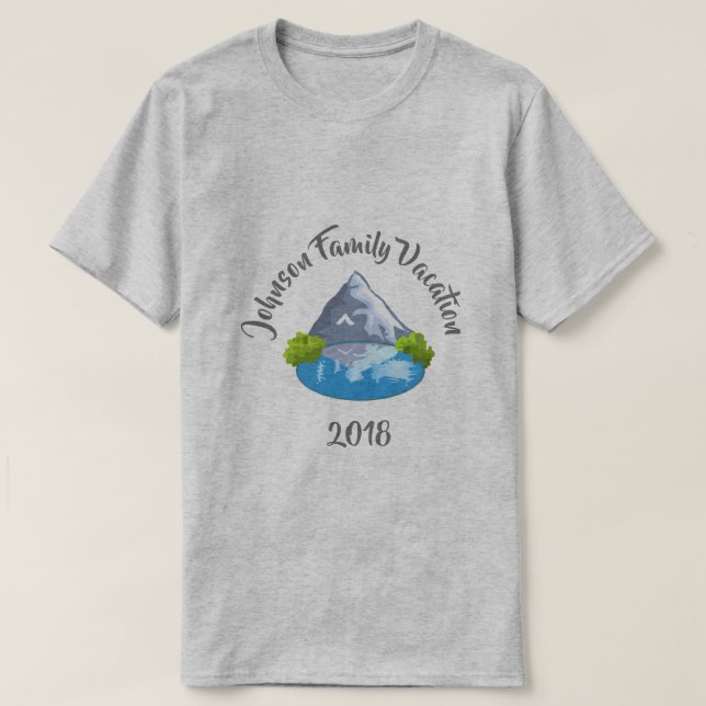 Mountain Family Vacation T-Shirt (Design Front)