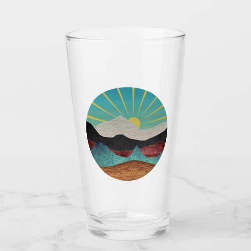 Mountain Fantasy Sunrise Glass