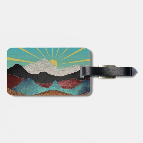 Mountain Fantasy Sunrise Luggage Tag