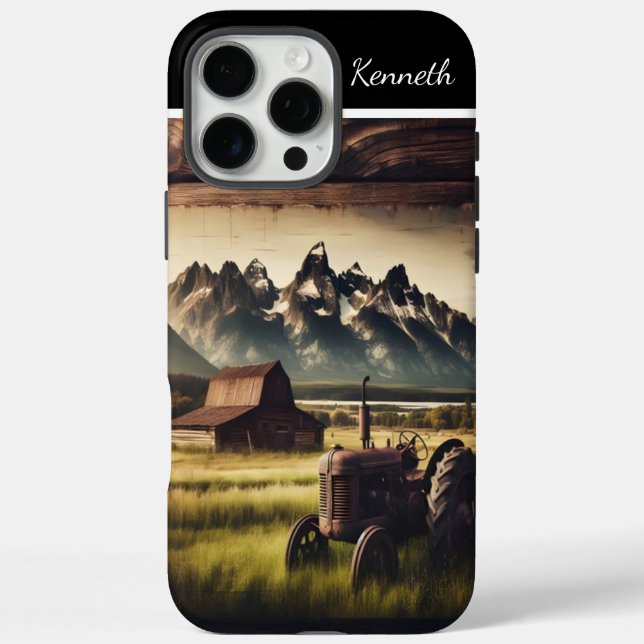 Mountain Field Tractor Case-Mate iPhone Case (Back)