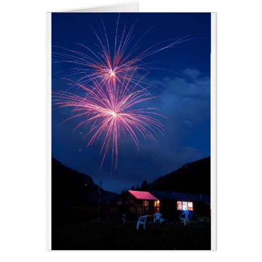 Mountain Fireworks Celebration Cards (Front)