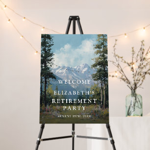 Mountain Floral Retirement Party Welcome Sign