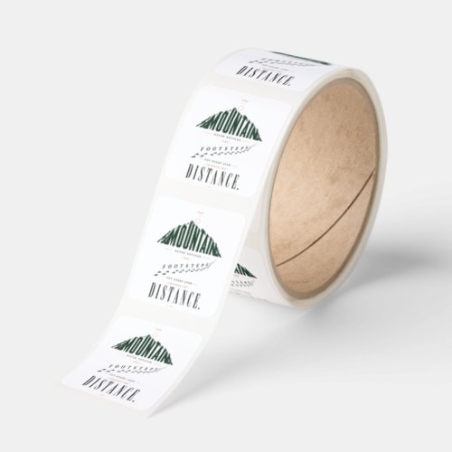 Mountain Footsteps Distance Quote Square Sticker