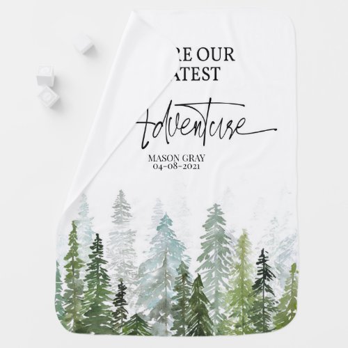 Mountain forest Adventure  Baby Blanket