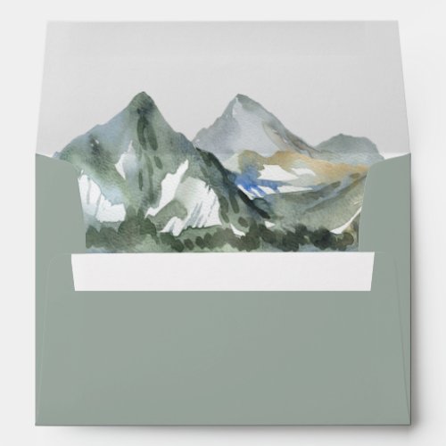 Mountain Forest Baby Shower Envelope