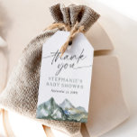 Mountain Forest Baby Shower Favor Tag<br><div class="desc">Say thank you to friends and family for attending your baby shower with these mountain themed favor tags.</div>