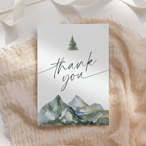 Mountain Forest Baby Shower Thank You Card