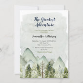 Mountain Forest Greatest Adventure Baby Shower Invitation (Front)