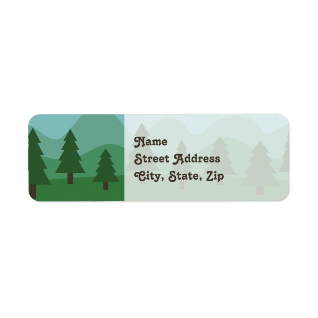 Mountain Forest Label (Front)