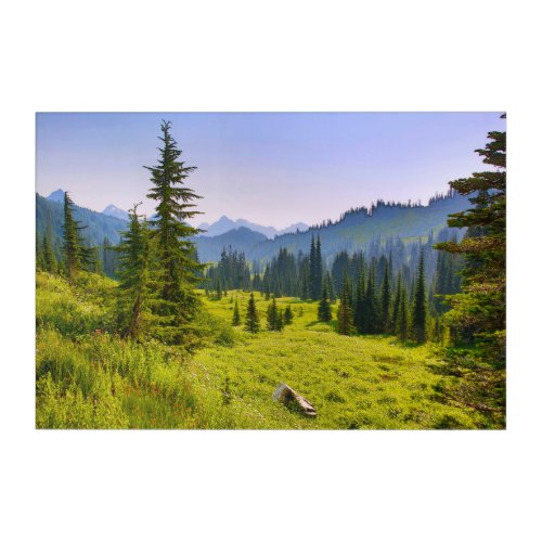 Mountain  Forest Landscape Washington State Acrylic Print