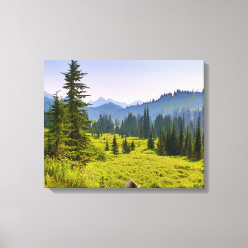 Mountain  Forest Landscape Washington State Canvas Print