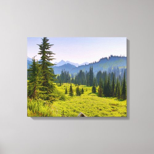 Mountain  Forest Landscape Washington State Canvas Print