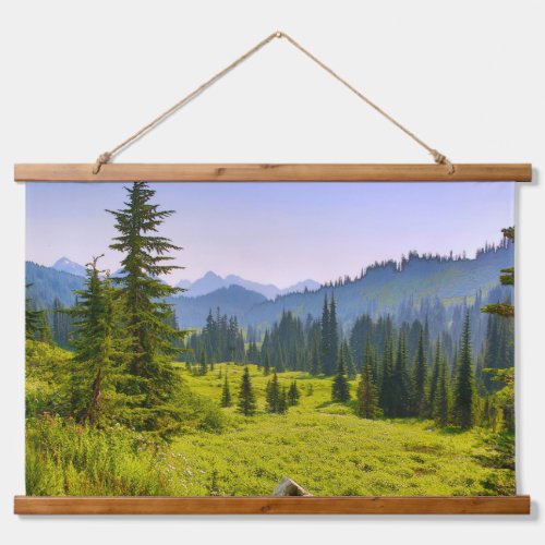 Mountain  Forest Landscape Washington State Hanging Tapestry