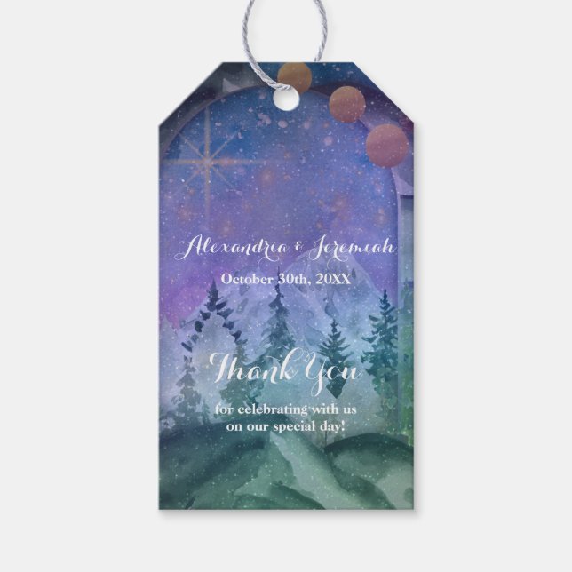 Mountain Forest Paradise Gift Tags (Front)