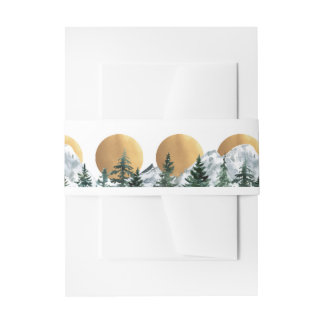 Mountain Forest Paradise Invitation Belly Band