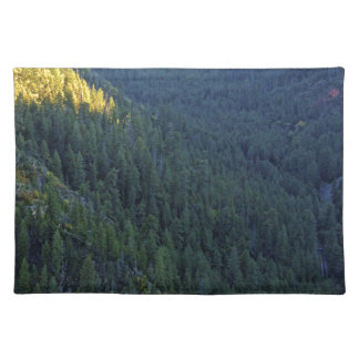 Mountain forest pass placemat